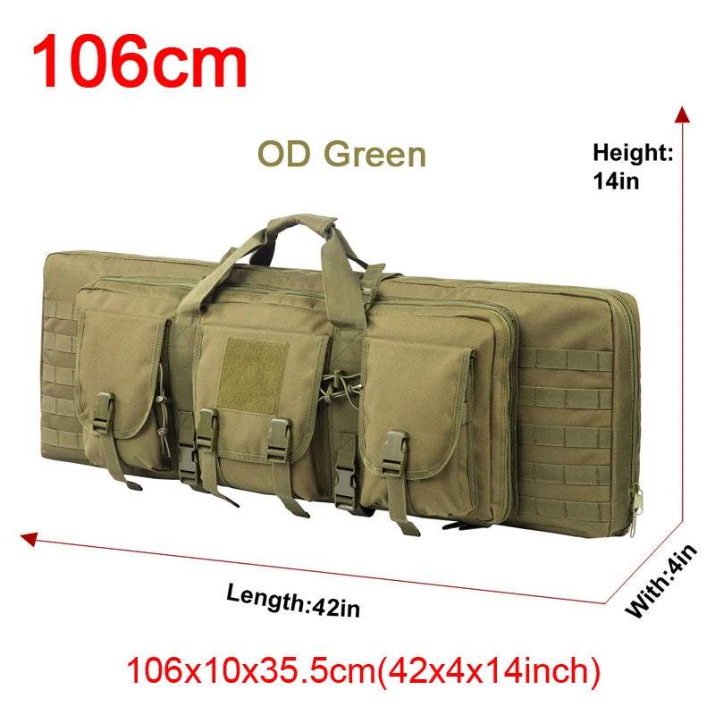 LQARMY Tactical Double Rifle Case Molle Bag
