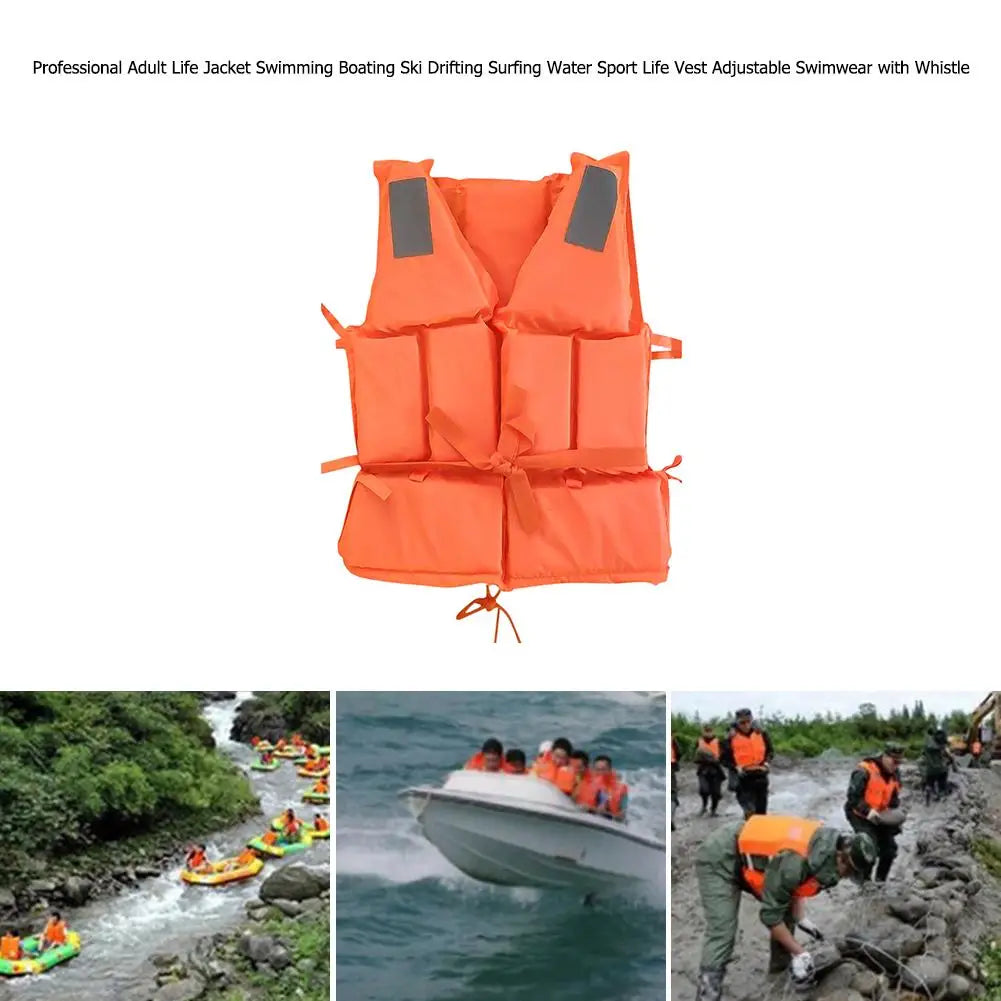 Life Jacket Fishing Life Jacket with Whistle Water Sports Survival for Kayaking Boating