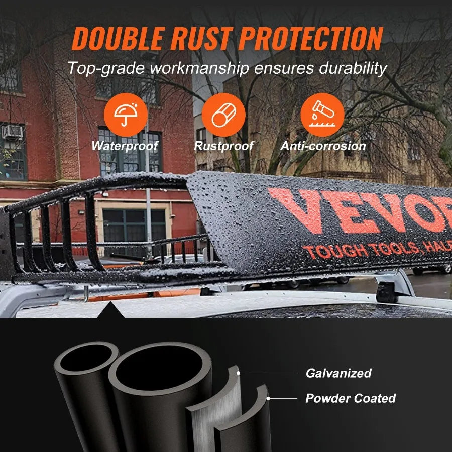 Roof Rack Cargo Basket 64 x 39 x 6 with Extension Heavyduty