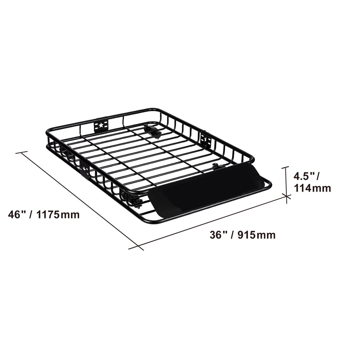 Roof Rack Cargo Basket 46"x36"x4.5"/ 51"x36"x5" Rooftop
