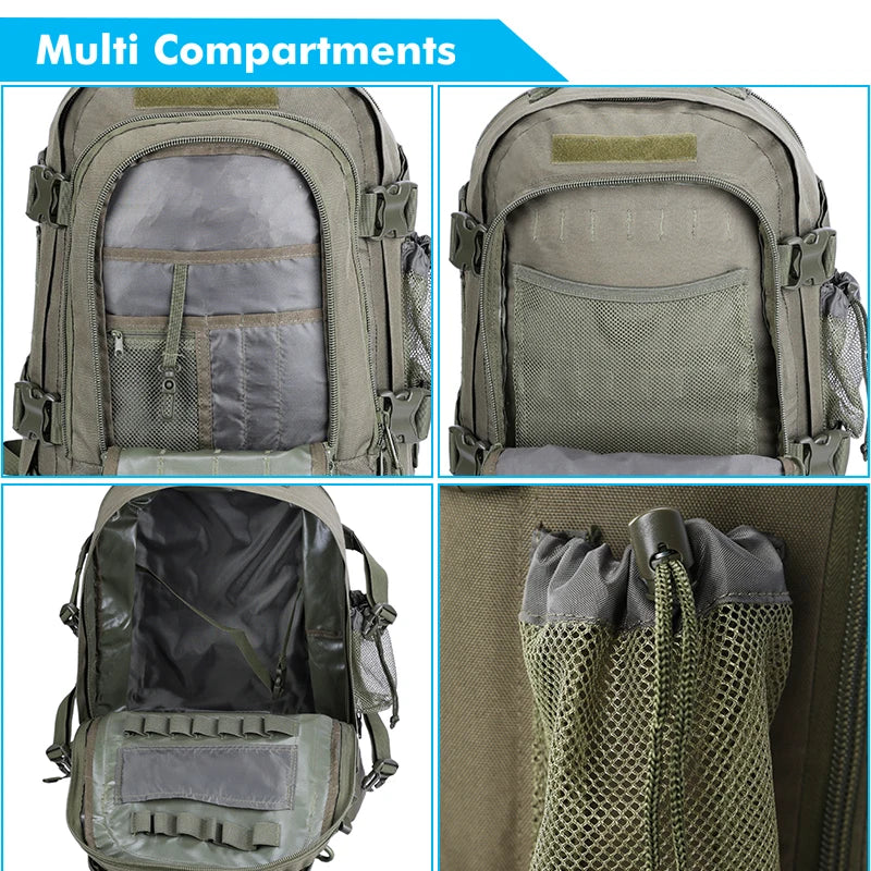 LQARMY Tactical Molle Backpack For Travel Hiking Camping