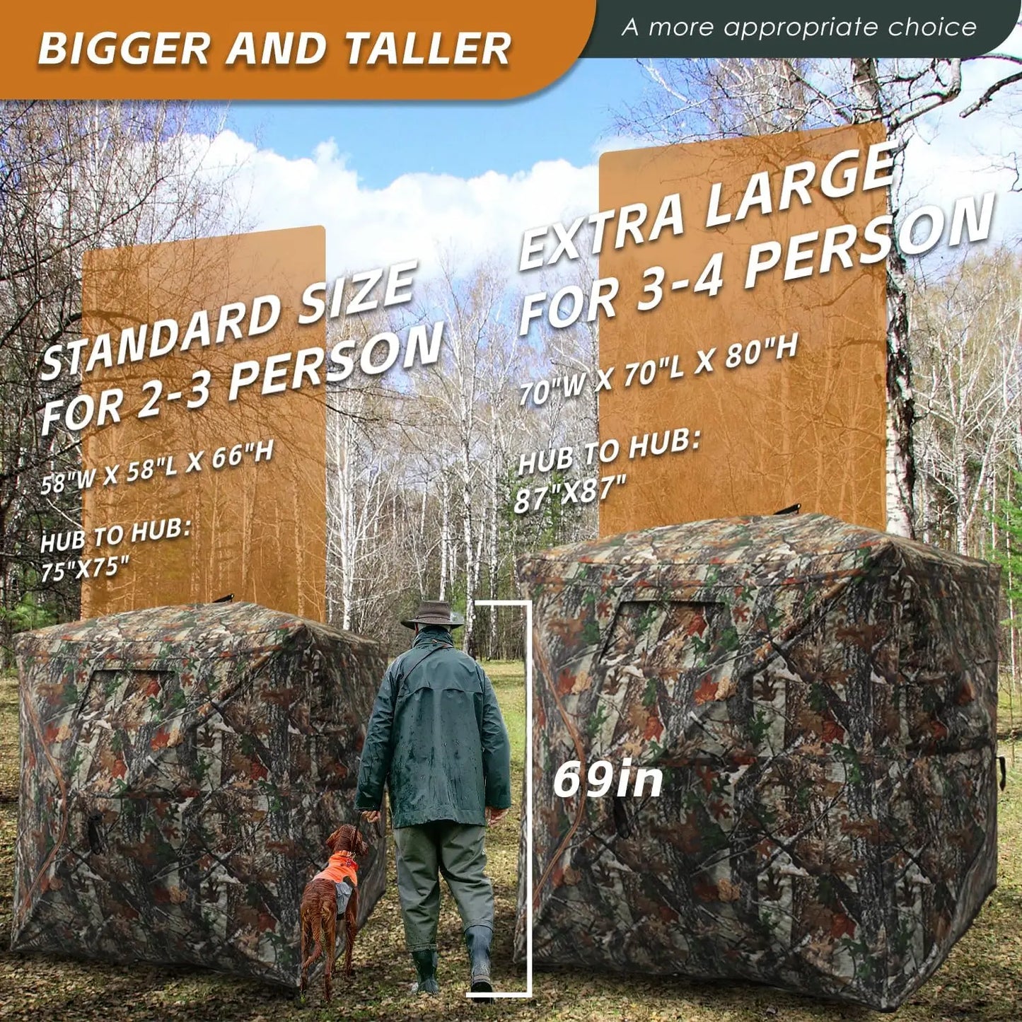 Hunting Blind With Floor Mat 360 Degree See Through Shelter