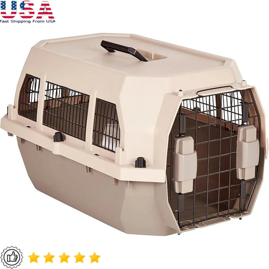 Hard-Sided Pet Carrier Dogs Cats Travel Crate
