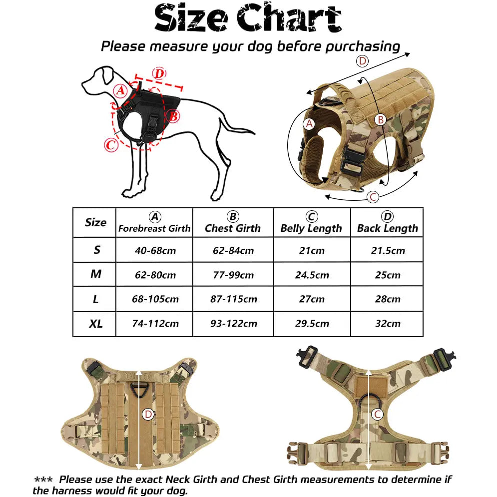Training Vests Tactical Dogs Harnesses Accessories