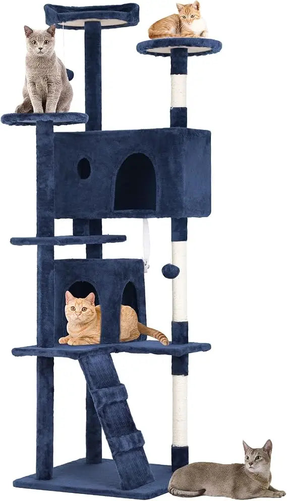 BestPet 70in Cat Tree Tower for Cats Multi-Level Scratching Posts