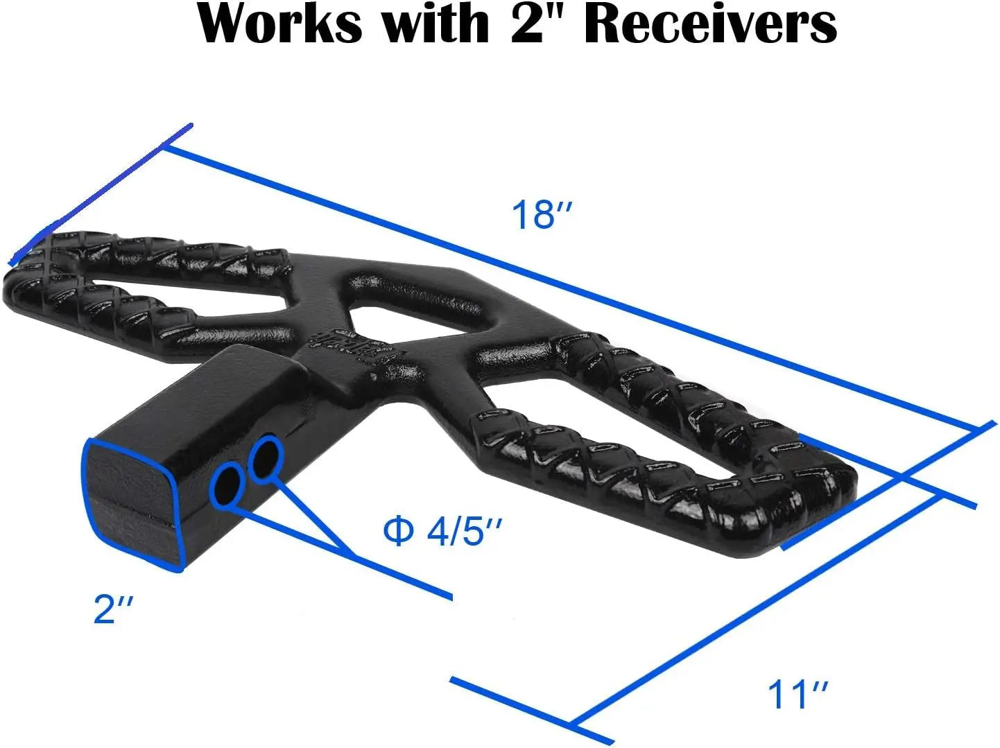 Step for 2 inch Receiver, Universal Anti Slip Bumper Guard