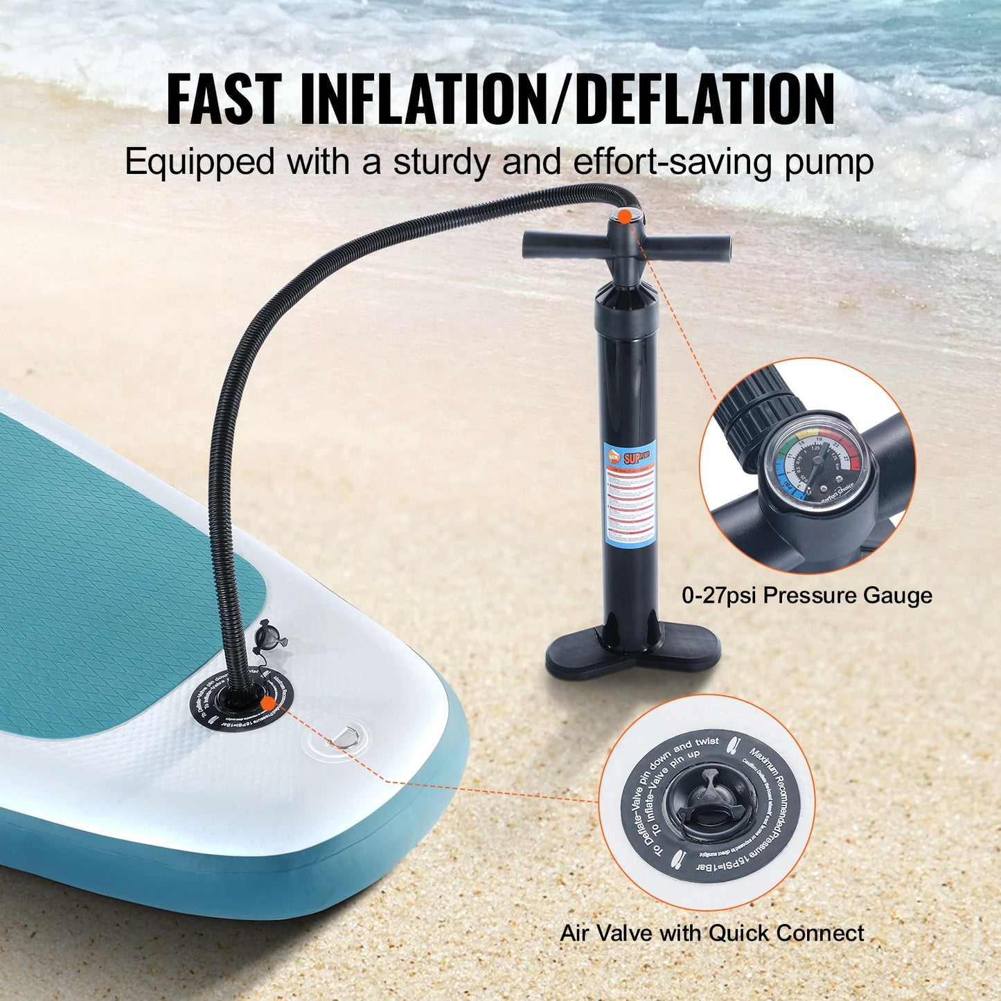 VEVOR Inflatable Stand Up Paddle Board with SUP Board Pump Paddle