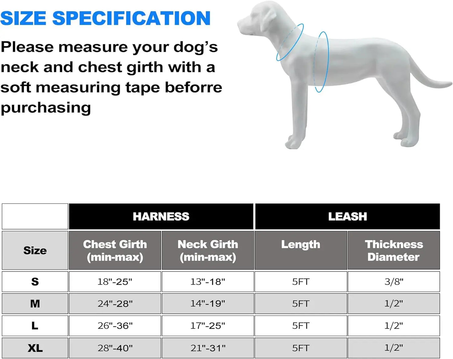 Heavy Duty Tactical Dog Harness for Large Dogs