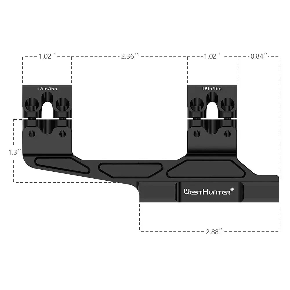 One Piece Scope Mount 20mm Picatinny Precision Cantilever Hunting Rings Fit 30mm 34mm Tube