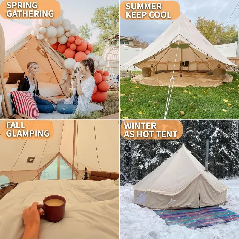 Outdoor B5Pro 4 Season Canvas Bell Tent for Camping