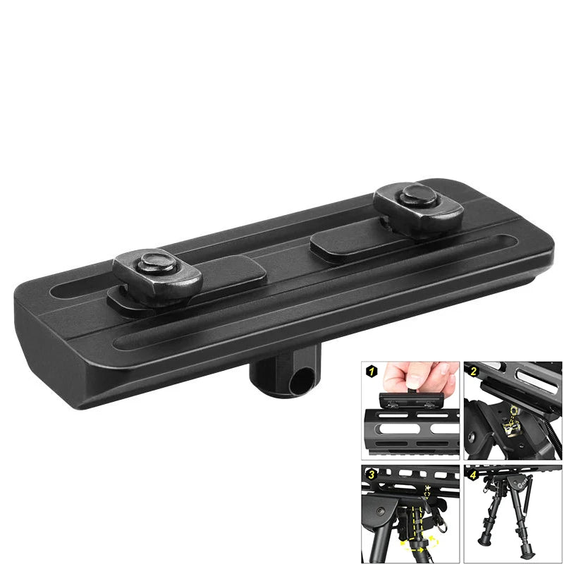 Tactical Low Profile Rifle Bipod Adapter Mount Sling Stud
