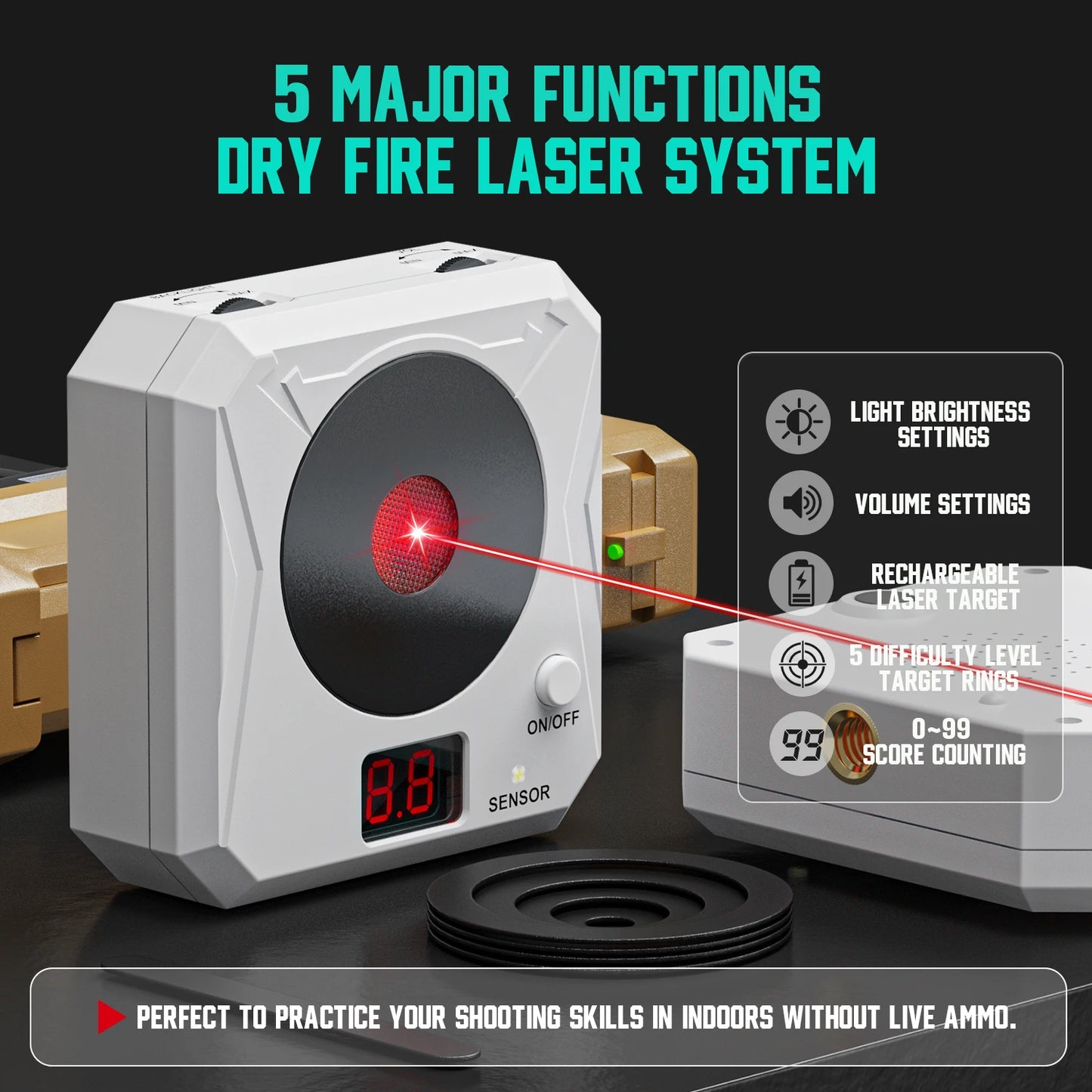 Infrared Induction Electronic Scoring Laser Target Color with Sound Effects