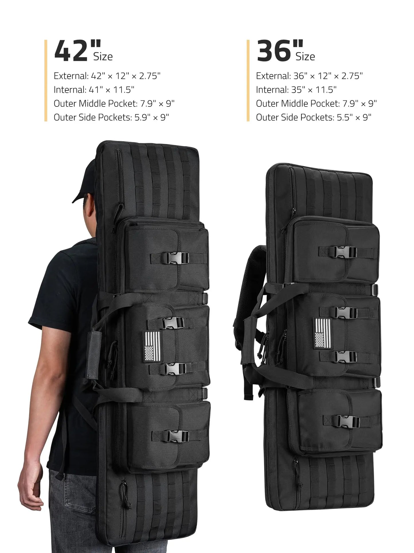 42 Double Soft Rifle Case Tactical Long Gun Bag