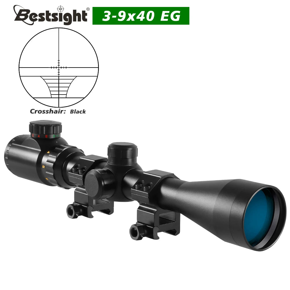 Riflescope 3-9x40 Rifle Sniper Scope Red or Green Illuminated
