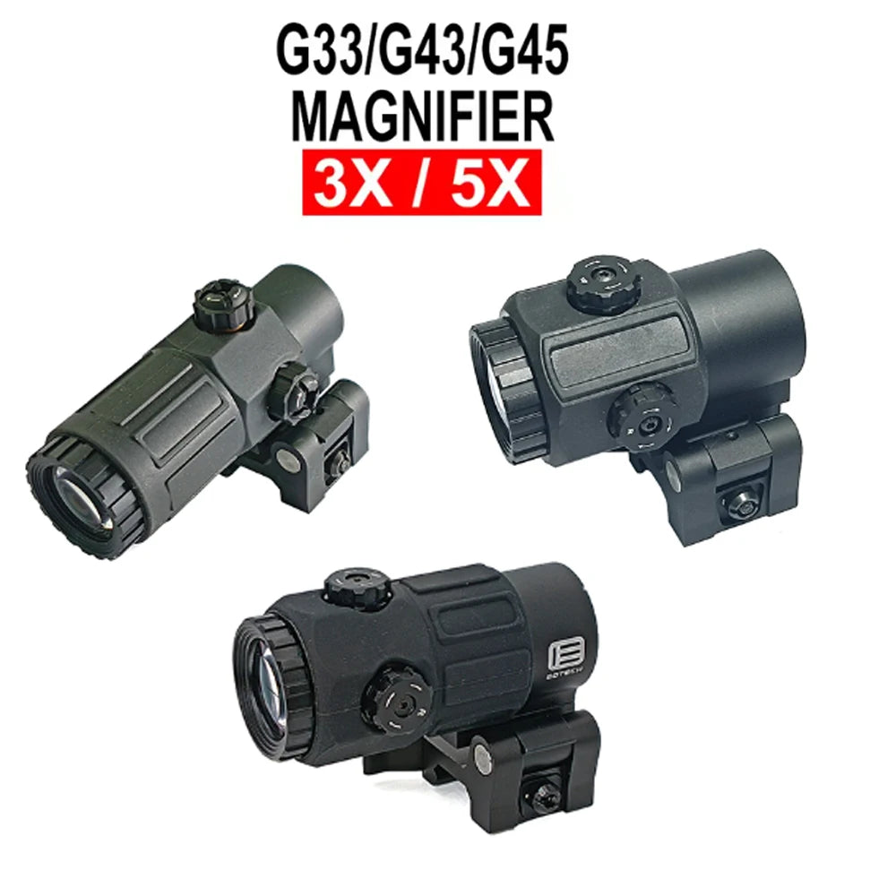 Tactica Fixed 3X 5X Magnification with Switch to Side Quick Detachable QD Mount