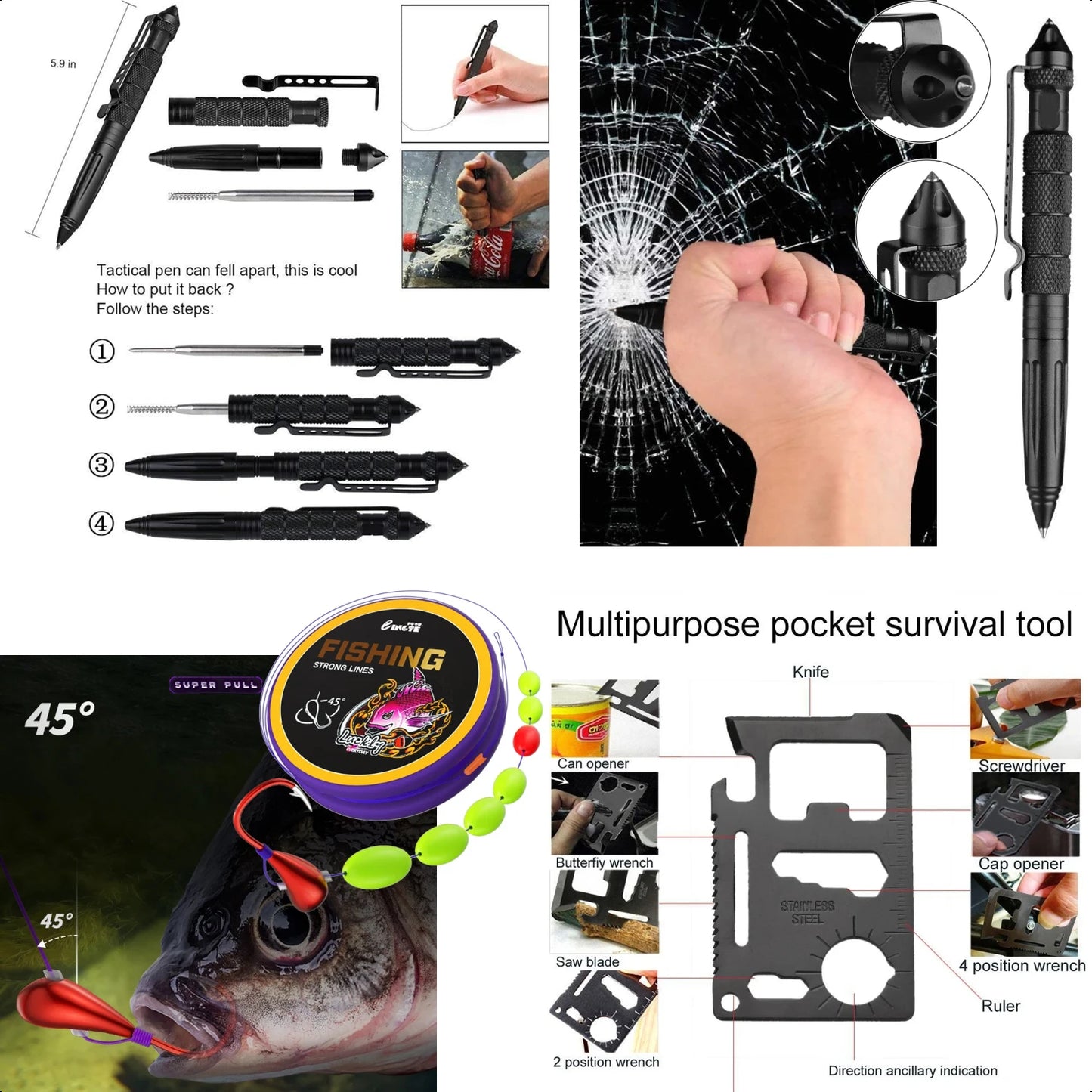 Survival First Aid Kit Military Full Set for Outdoor Safety