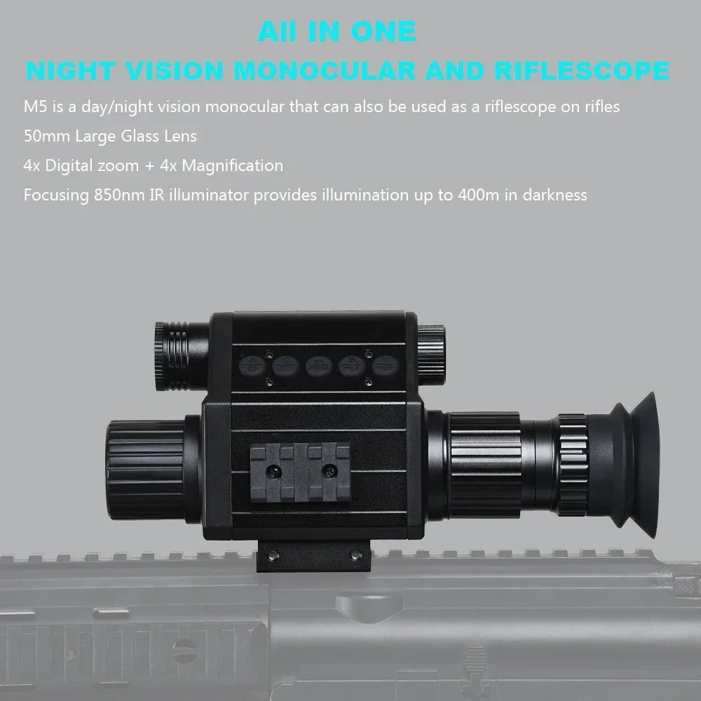 Digital Riflescope Night Vision Scope  Infrared Monocular 1080P Video