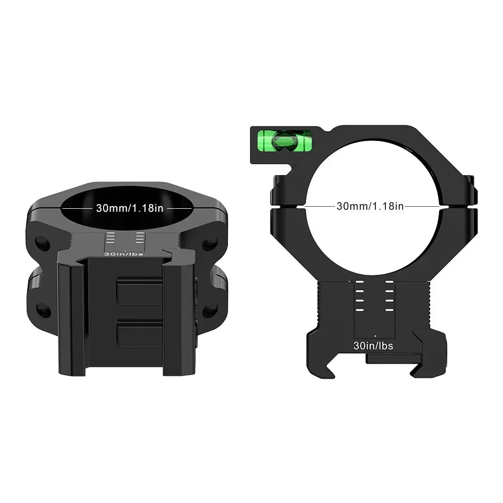 WestHunter Advanced Elevation Adjust Bubble Level Rings for 34mm 30mm Tube