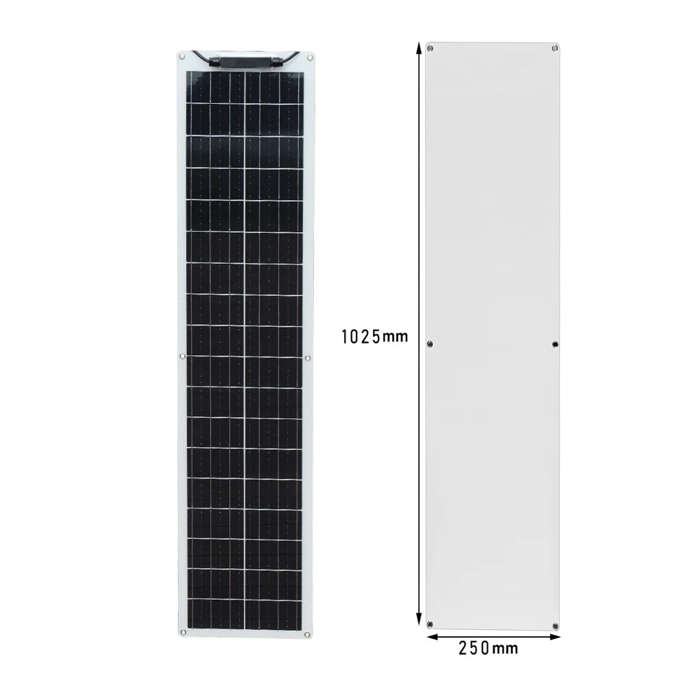50W OR 100W Flexible Solar Panel, 12V Lightweight