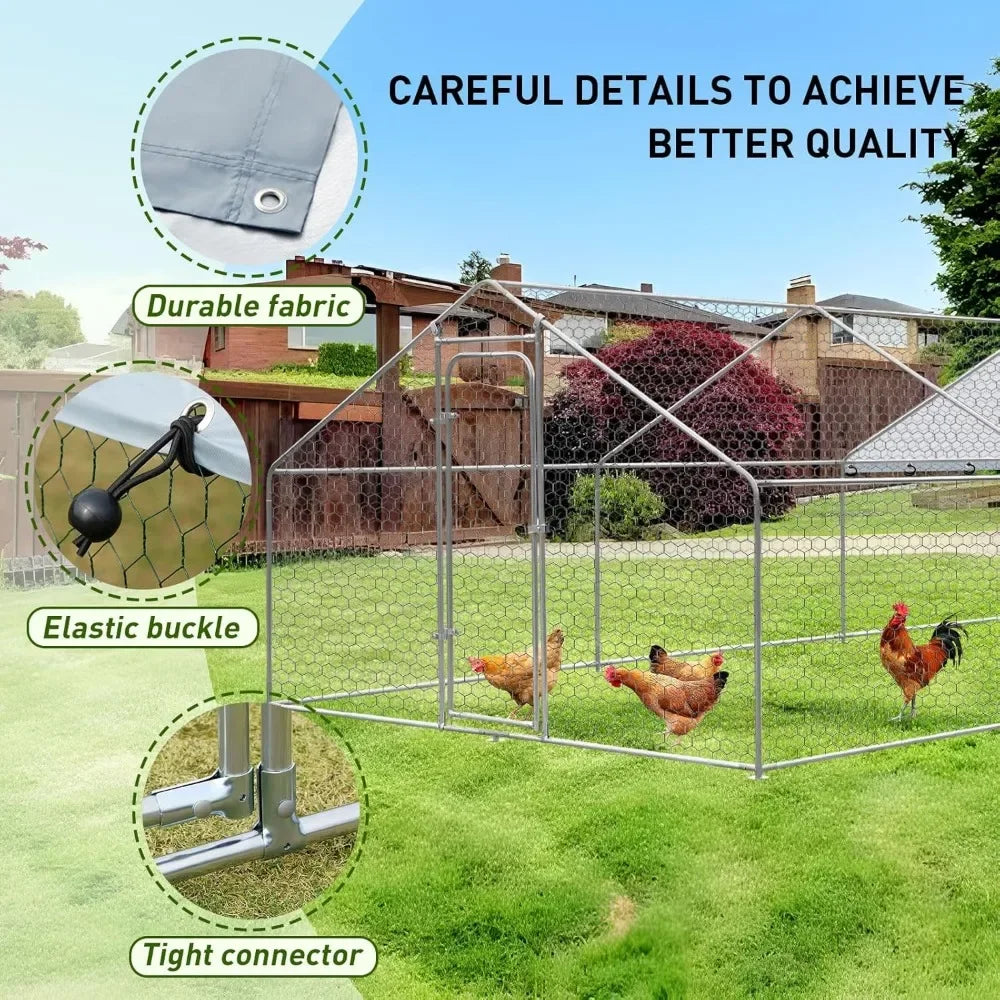 Large Metal Chicken Coop, Wire Mesh Chicken Run, Chicken Pen
