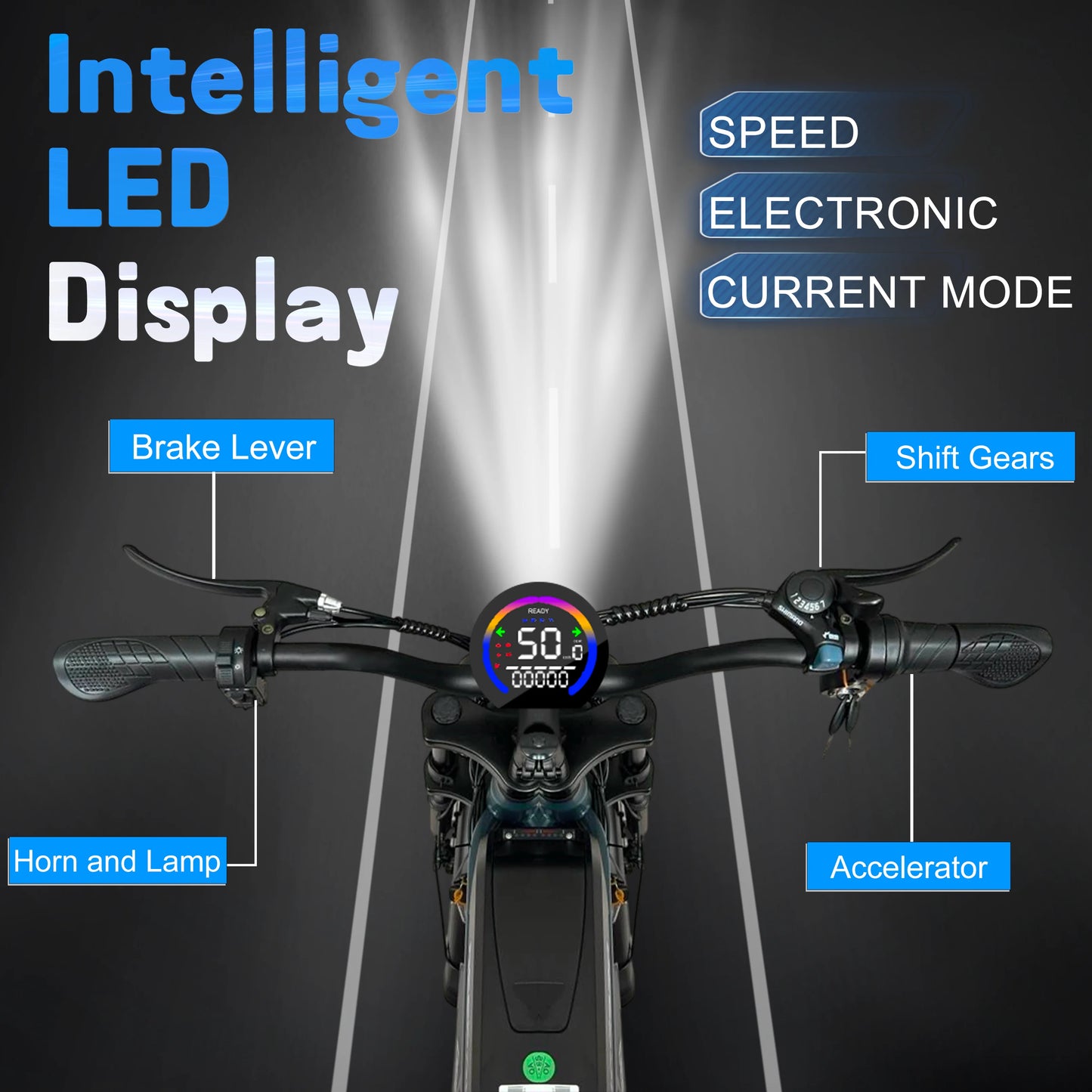 DEEPOWER Off Road Electric Bike S7Pro 1500W Motor 48V 60Ah LG Battery All Terrain