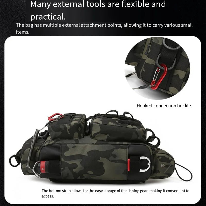 Fly Fishing Backpack with Rod Holder Sling Shoulder Bag