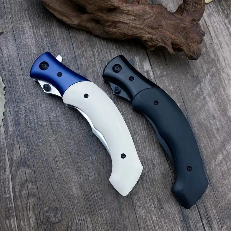 DIY Supplies Woodworking Folding Pocket Knife 8Cr13Mov Blade Resin Wood Handle Pro