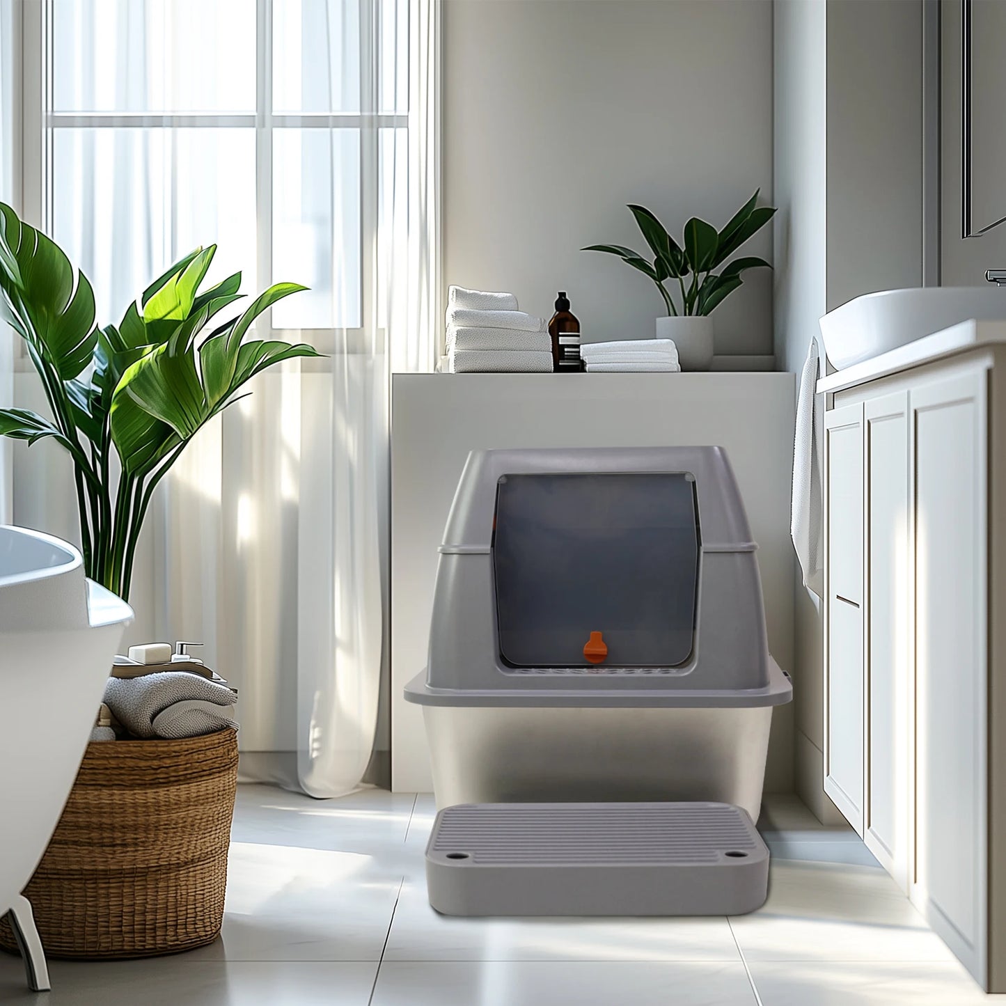 Enclosed Cat Litter Box