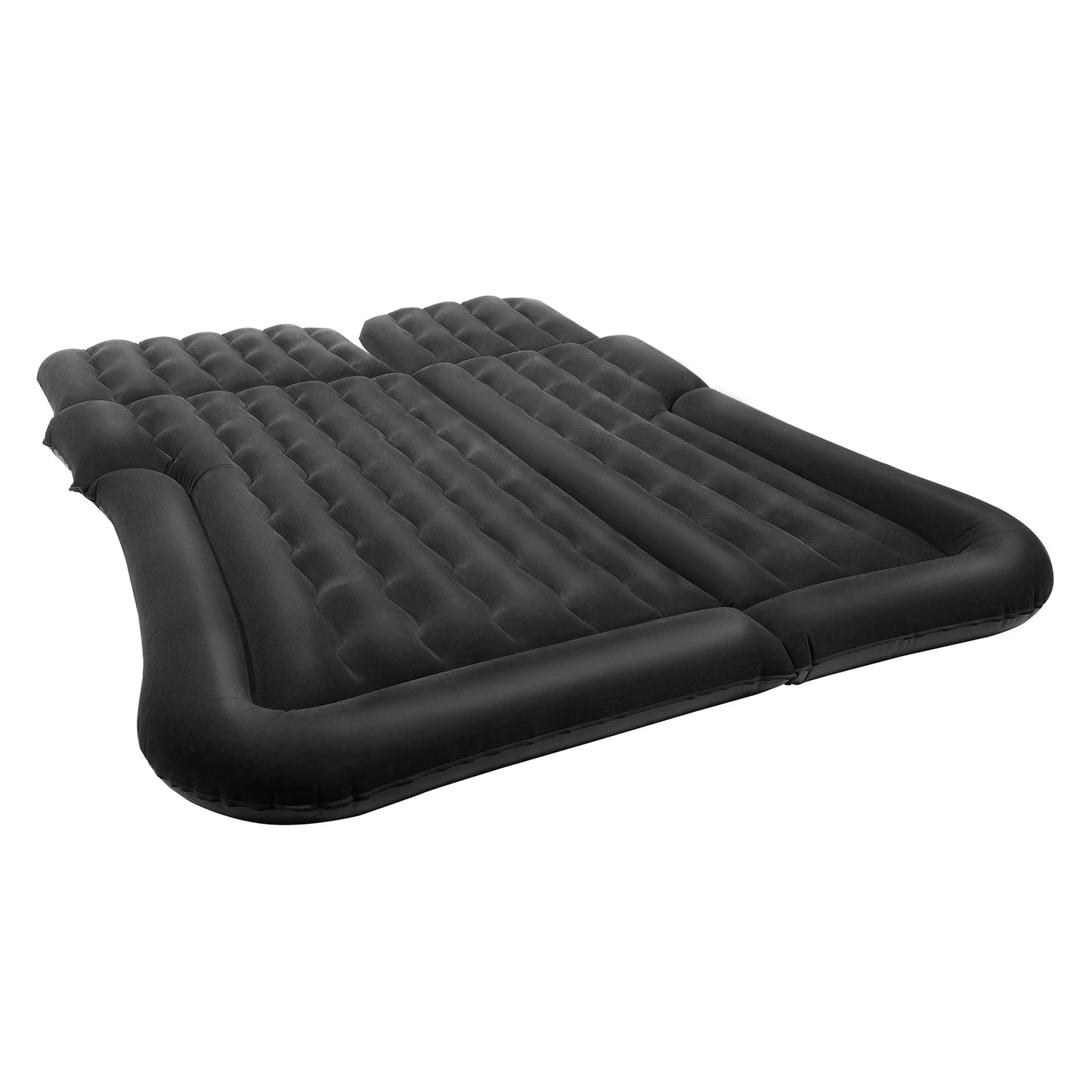 Grey/Black/ Beige Car Air Mattress Travel Bed Flocking Inflatable Car Bed +2Pillow for Camping