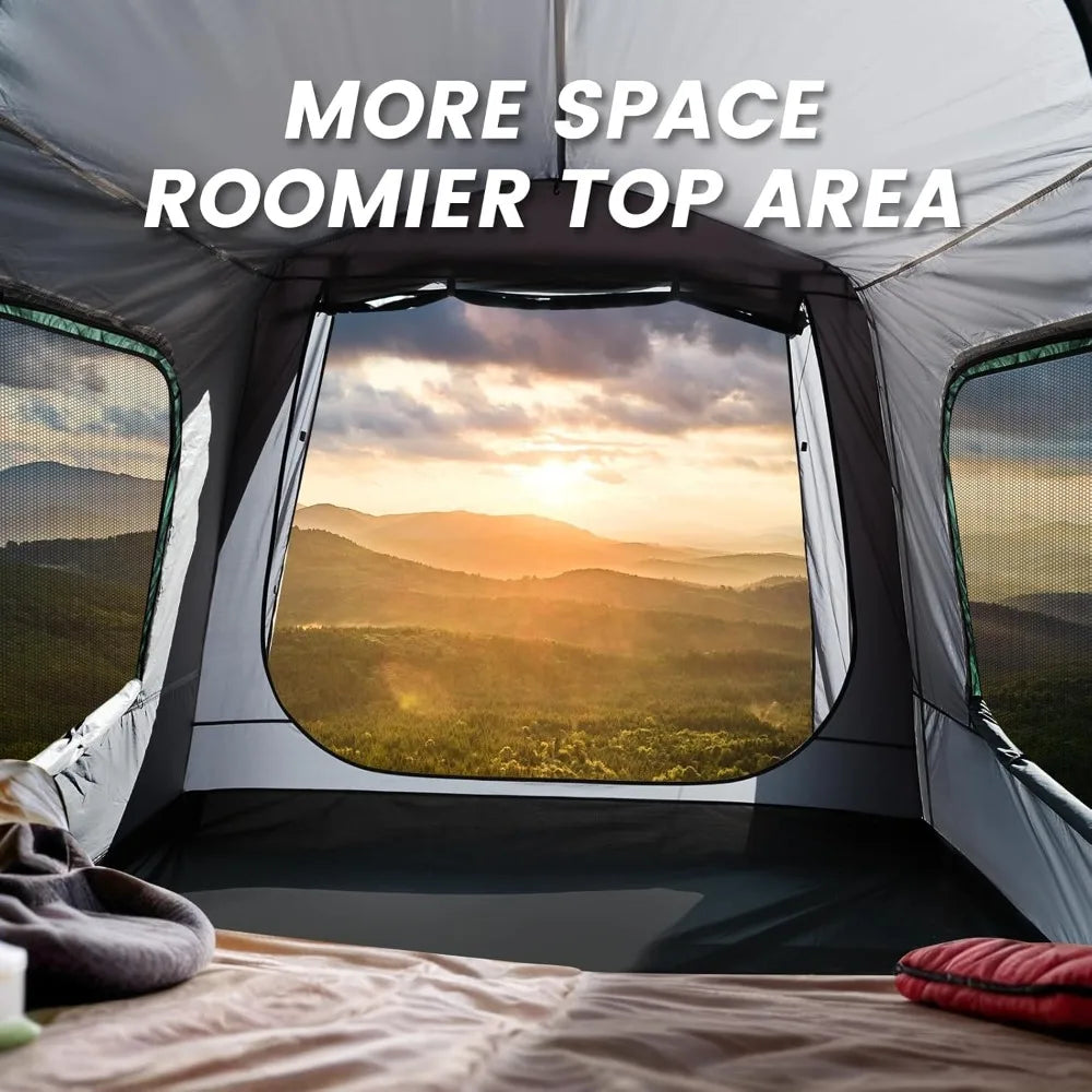 5-9 Person Rectangle Car Tent for Family,  8FT L x 10.6FTW x 7.2FTH