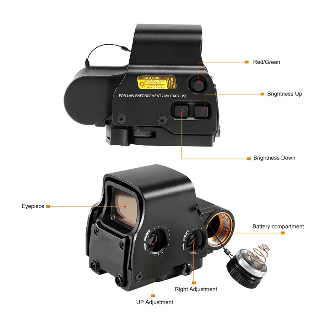Red Green Dot Holographic Hunting Reflex Sight Riflescope 20mm