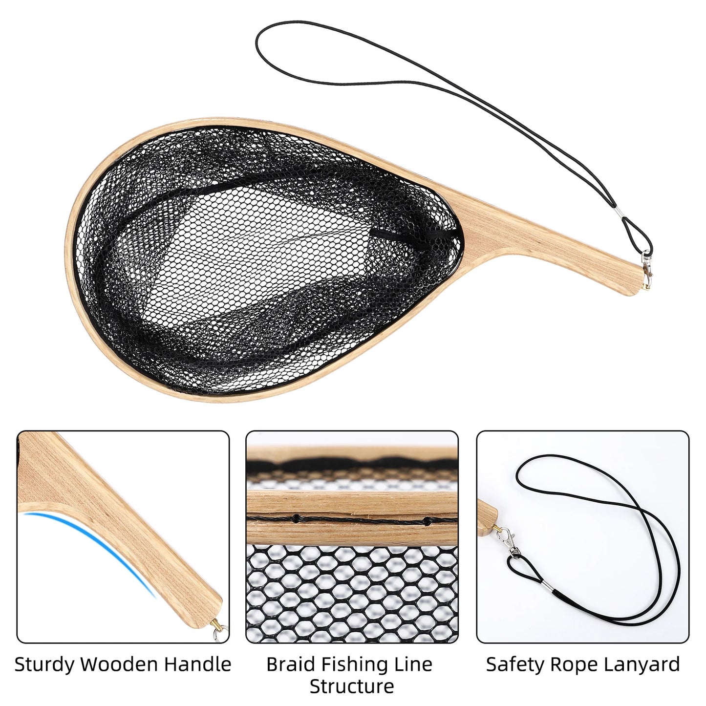 Fly Fishing Black Deep Net Freshwater Small Mesh