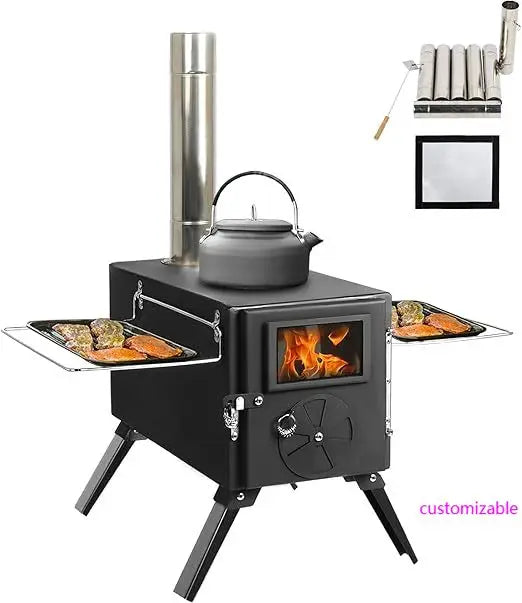 XMSJ Outdoor Portable Wood Burning Stove For Tent Camping