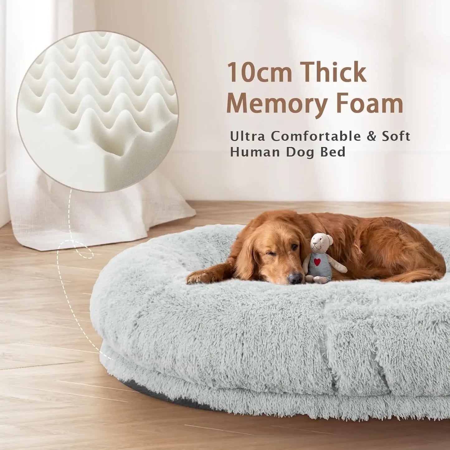 Human Dog Bed,71''x45''x12''Size Fits Adult and Pet Washable
