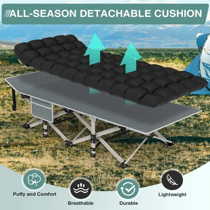 High quality.Camping Cot for Adults, Heavy-Duty