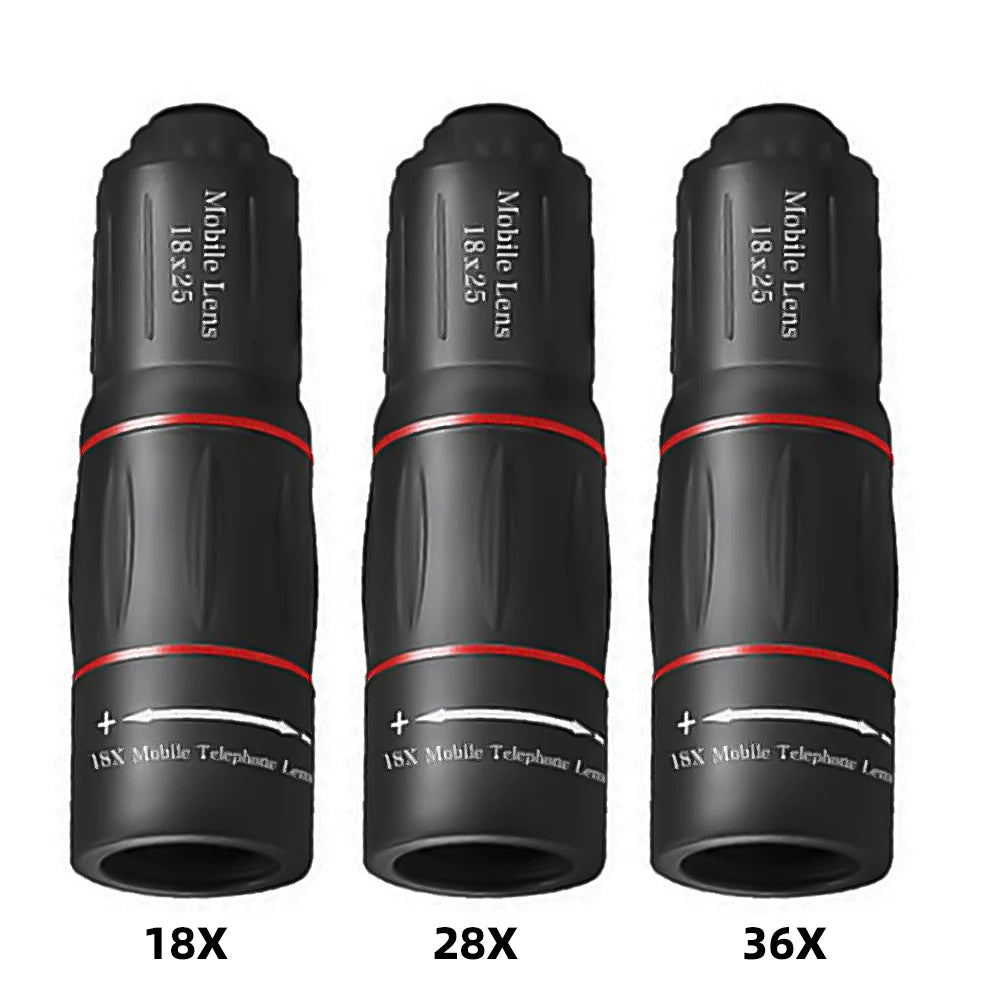 18/28/36X Mobile Phone Camera Telephoto Lens for Camping Hunting Sports