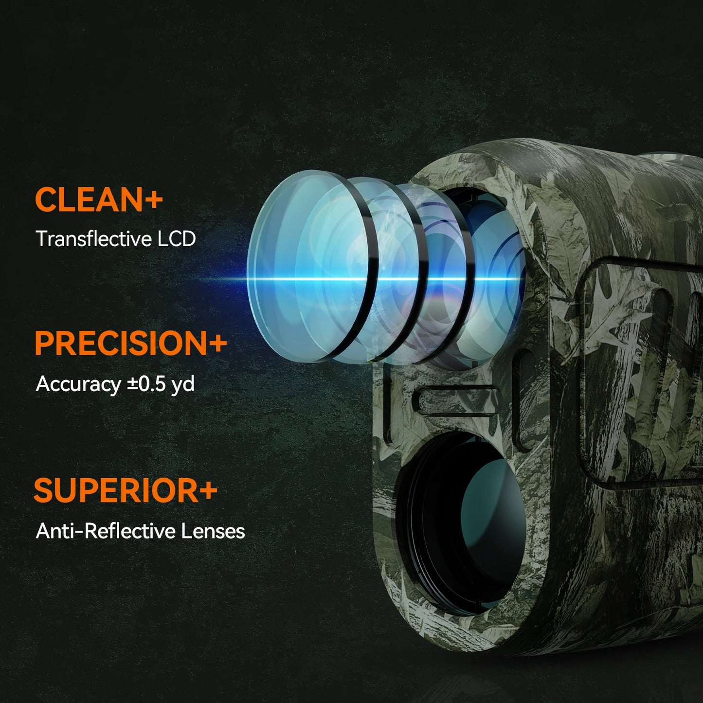 MiLESEEY Rangefinder 7 Degree Field 656 Yard Laser Hunting