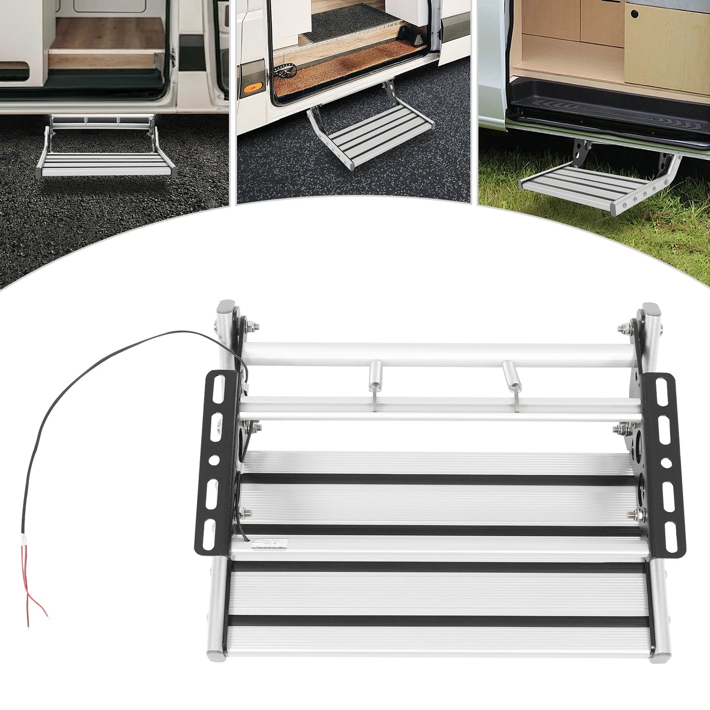 Manual Pull Out Drop Down Folding Step with LED Light