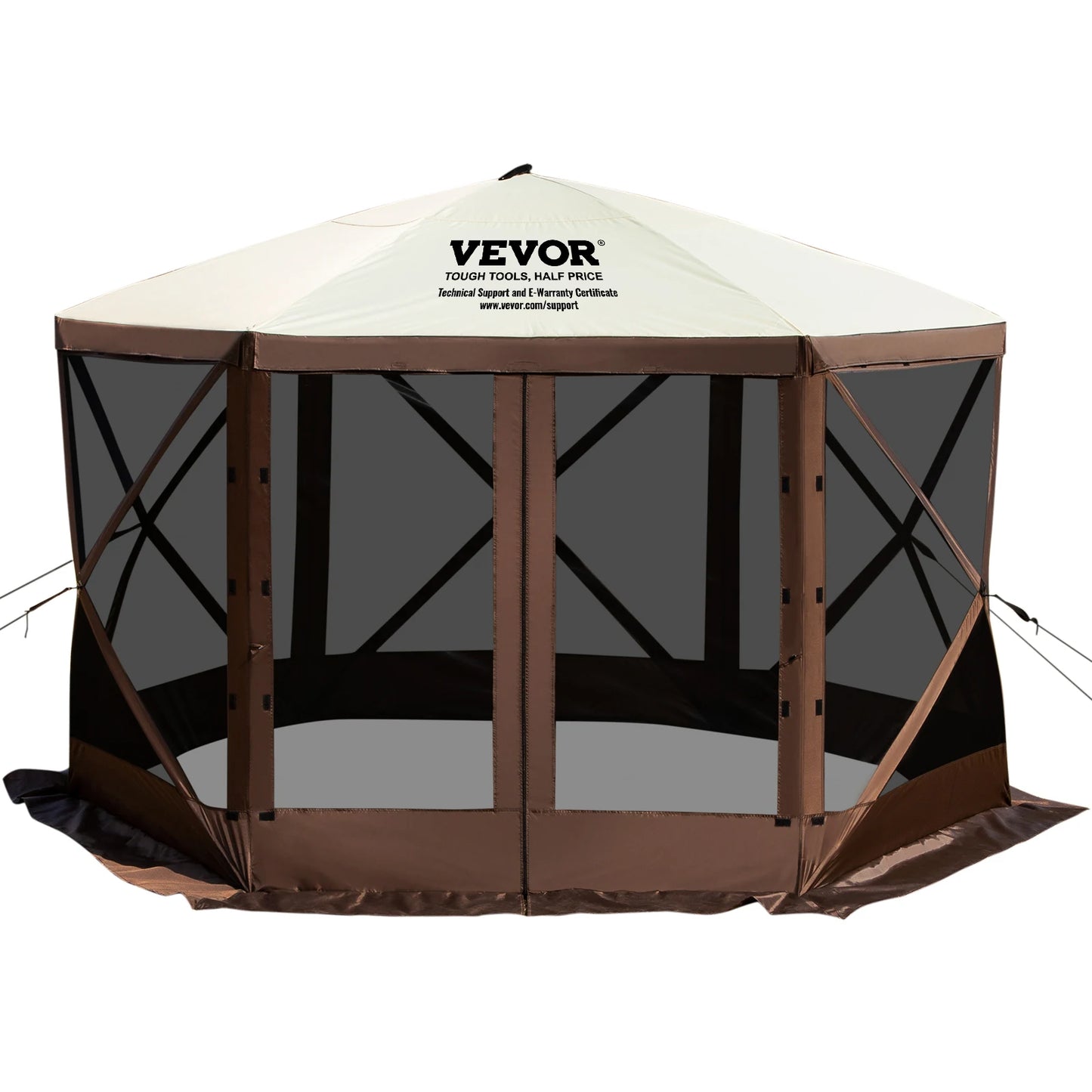 Pop-up Camping Gazebo 6 Sided 12' x 12' / 10' x 10' Sun Shade Tents