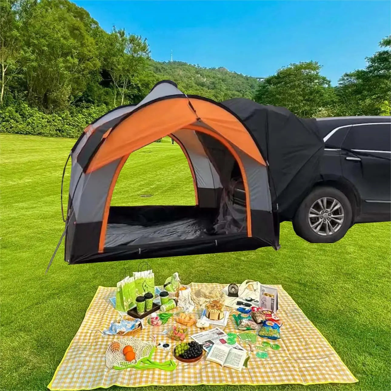 Car Tent, Tailgate Shade Awning Tent for Camping,