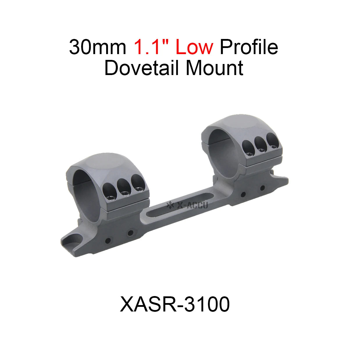 Optics X-ACCU 30/34mm One Piece Dovetail & Picatinny Rings Mount