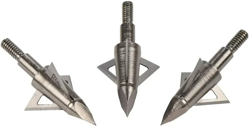 Broadheads 125 Grain 3 Fixed Blades 12 Pack for Crossbows Recurve Compound Bow Arrows