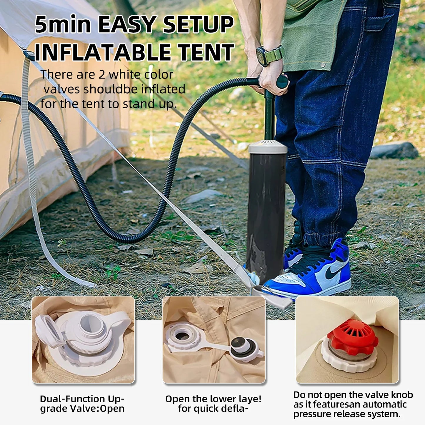 8-10 Person Inflatable Tents for Camping,