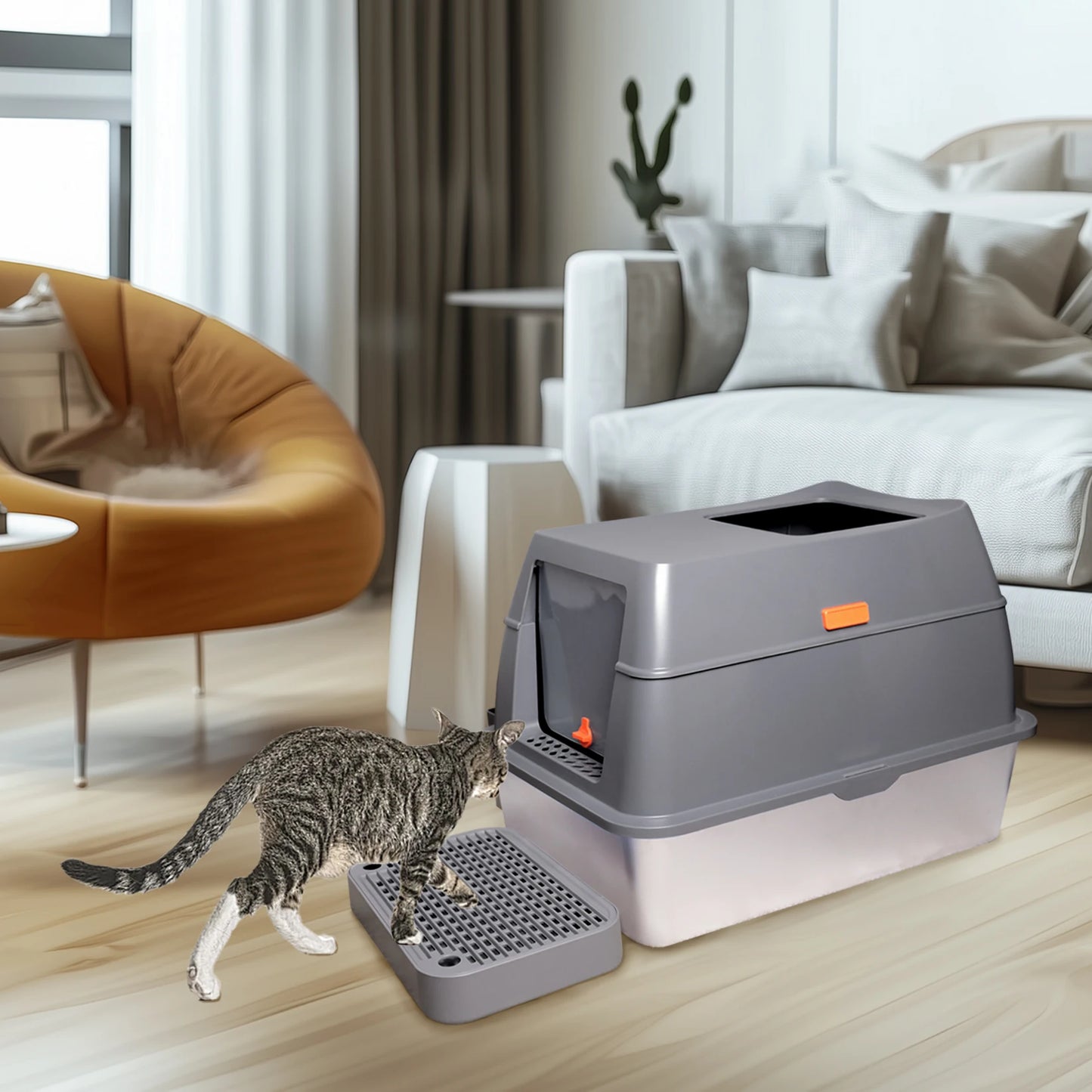Enclosed Cat Litter Box