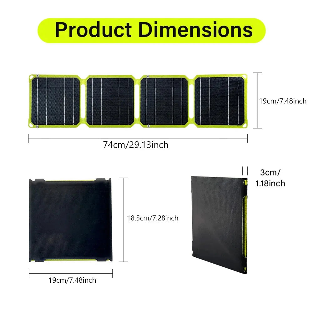 30W/40W 5V Portable Battery Phone Charger Foldable Solar Cell