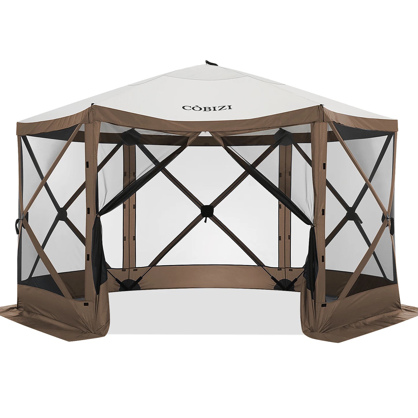 12x12ft Pop up Gazebo Screen House Tent with Mosquito Netting,