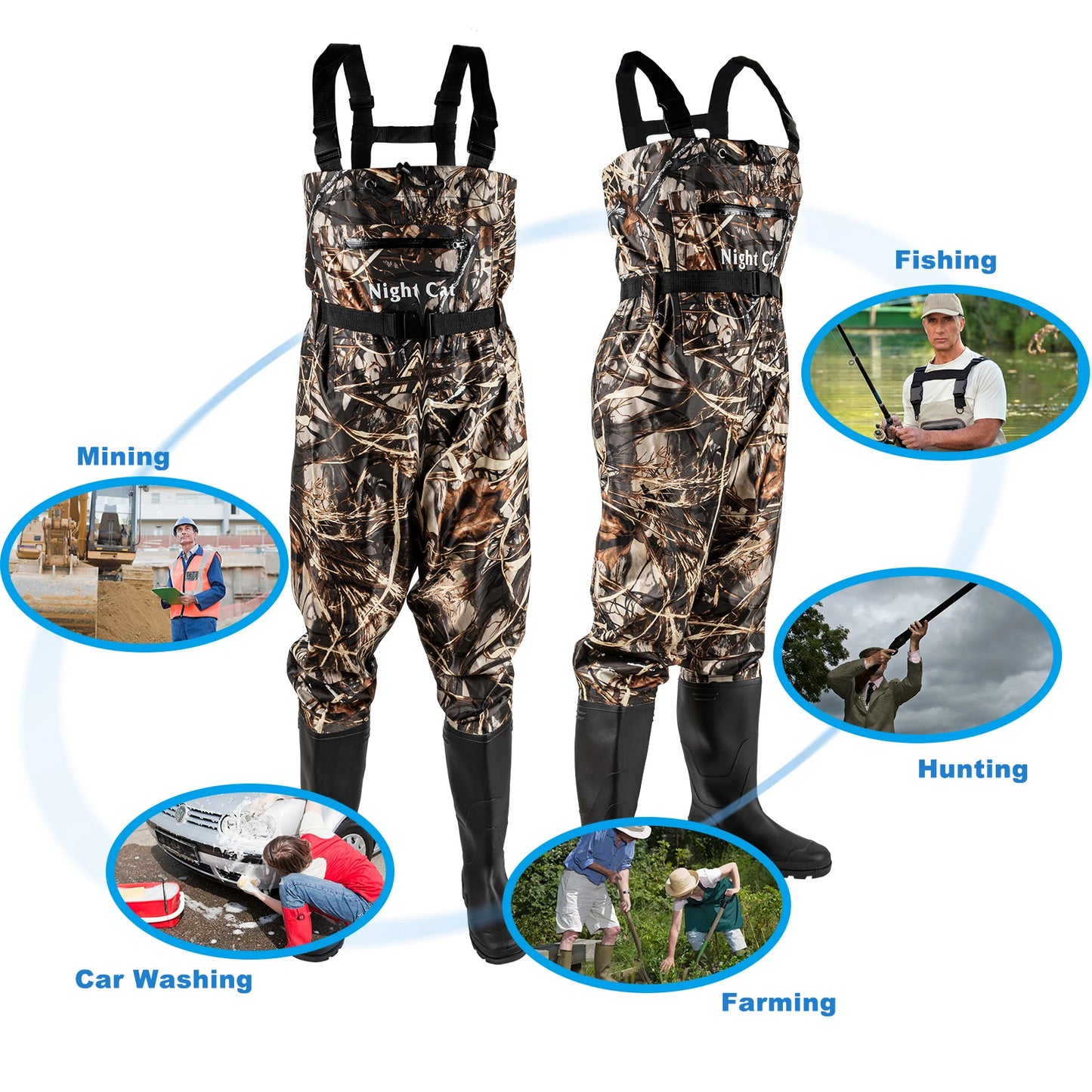 Waders Men with Boots for Fishing Waterproof Chest Wader Hunting