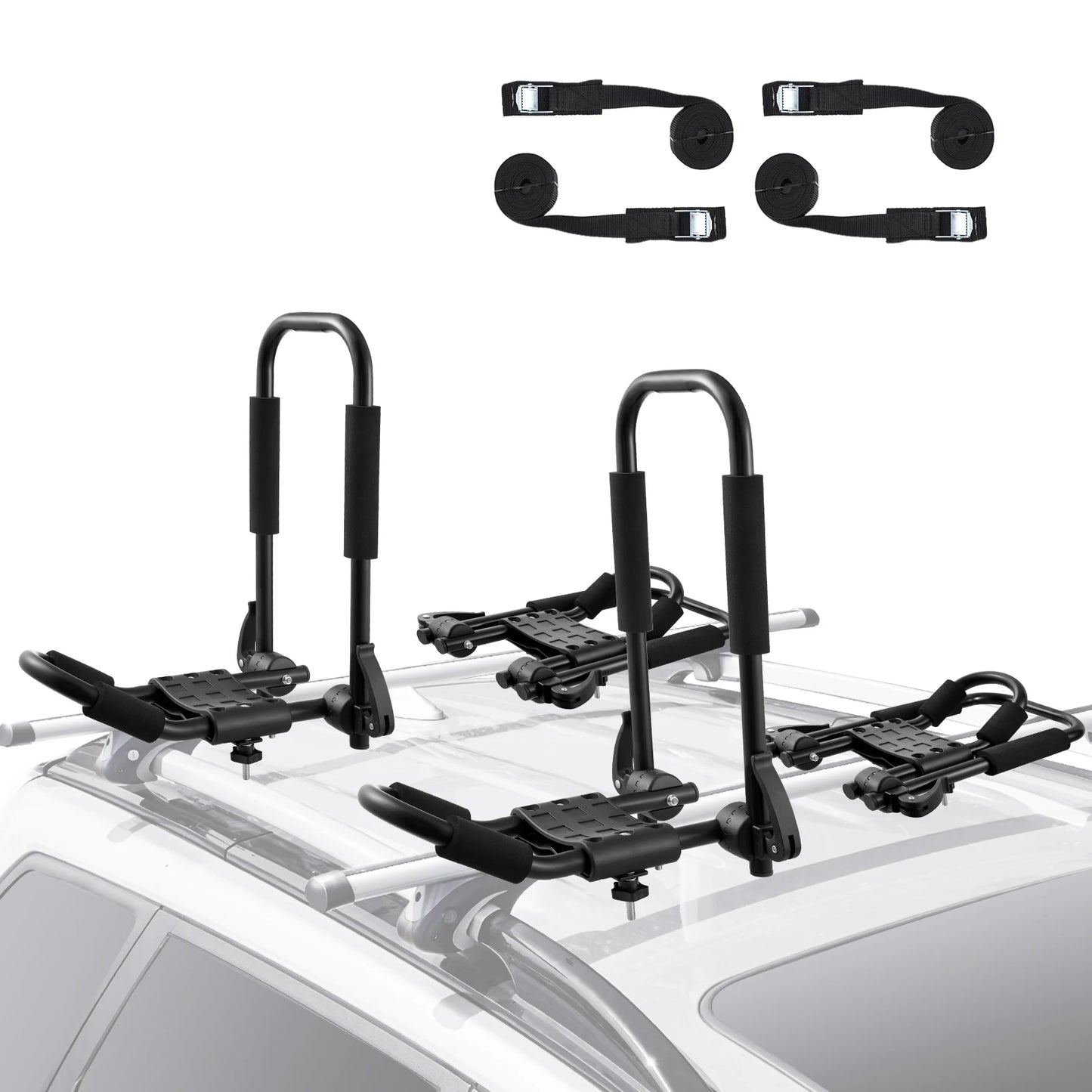 Kayak Roof Rack 2 Pairs J-Bar for Easy Kayak Transport