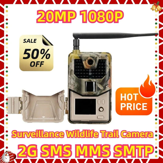 1080P Wildlife Trail Camera  Night Vision Email Cellular Cameras