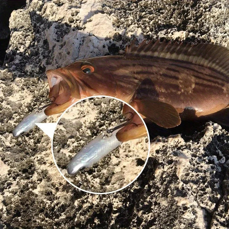 5Pcs Realistic Soft Bait-8Cm Realistic for Freshwater and Salty Fishing